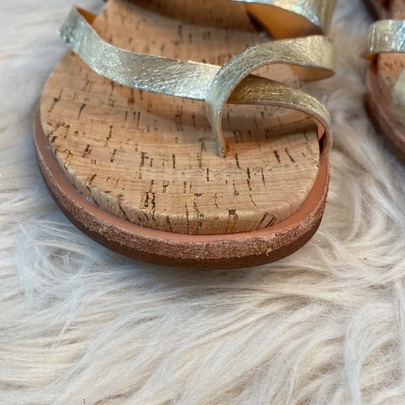 Kork-Ease Belinda Leather Metallic Gold Sandals, Size 11M - Picture 16 of 17